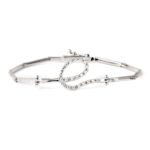 18K PULSERA ORO BLANCO ESLABONES CON CIRCONITAS