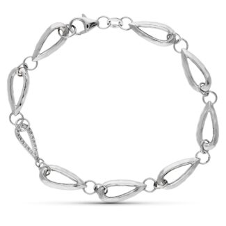 18K PULSERA ORO BLANCO CIRCONITA 19,5 CM