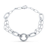 18K PULSERA ORO BLANCO 19CM