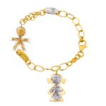 18K PULSERA BICOLOR NIÑO NIÑA 10,50 GR