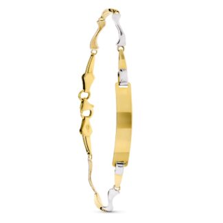 18K ESCLAVA ORO BICOLOR 18,5 CM