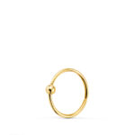 18K PIERCING ORO AMARILLO NARIZ CON BOLA LISA 1,5 MM, DIAMETRO: 8 MM