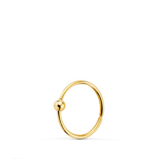 18K PIERCING ORO AMARILLO NARIZ CON BOLA LISA 1,5 MM, DIAMETRO: 8 MM