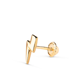 18K PIERCING ORO AMARILLO RAYO LISO, MEDIDA: 8X4 MM CIERRE TUERCA