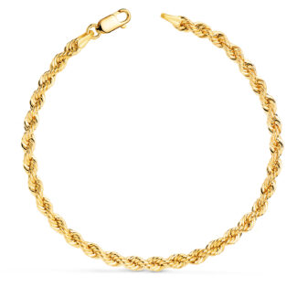 18K PULSERA ORO AMARILLO CORDON SALOMONICO, ANCHO 3,8 MM LARGO 19,5 CM