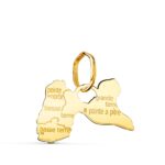 18K COLGANTE ORO AMARILLO ISLA DE GUALAPE 11 X 16 MM