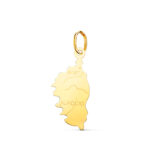 18K COLGANTE ORO AMARILLO ISLA DE CORCEGA EN BRILLO, 22,5 X 10 MM