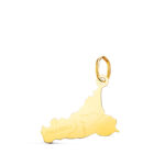 18K COLGANTE ORO AMARILLO ISLA DE SICILIA EN BRILLO, 21,5 X 12,5 MM