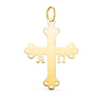 18K COLGANTE ORO AMARILLO CRUZ DE COVADONGA SILUETA EN BRILLO, 27 X 20 MM