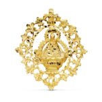 18K MEDALLA ORO AMARILLO VIRGEN DE LA CABEZA CON CERCO FILIGRANA 36 X 32 MM