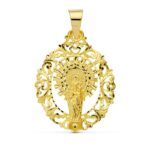 9K MEDALLA ORO AMARILLO VIRGEN PILAR ORLA 39X30 MM
