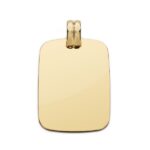 18K PLACA CHAPA ORO AMARILLO LISA EN BRILLO 28X20 MM