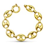 18K PULSERA ORO AMARILLO CALABROTE, 15 MM 20,5 CM