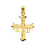 9K CRUZ DE COVADONGA ORO AMARILLO 27X24 MM