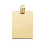 18K PLACA CHAPA LISA ORO AMARILLO 28X20 MM