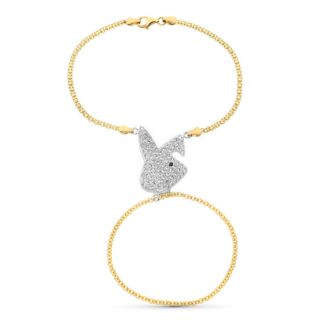 18K PULSERA ORO BICOLOR INDIA CONEJITO CIRCO,