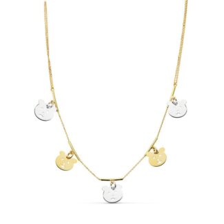 18K GARGANTILLA BICOLOR OSO S 42CM