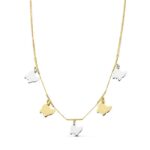 18K GARGANTILLA BICOLOR MARIPOSAS 42CM