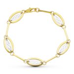 18K PULSERA ORO BICOLOR MOTIVOS