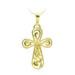 18K CRUZ ORO AMARILLO CON CRISTO 37X25 MM