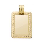18K PLACA CHAPA ORO AMARILLO RECTANGULAR, 24X17 MM