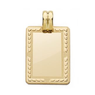 18K PLACA CHAPA ORO AMARILLO RECTANGULAR, 24X17 MM