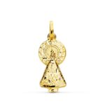 9K MEDALLA ORO AMARILLO VIRGEN DEL PILAR SILUETA 25X11 MM