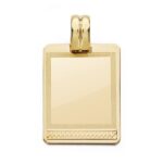 18K PLACA CHAPA ORO AMARILLO MACIZA 24X17 MM