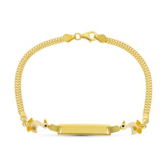 18K ESCLAVA ORO AMARILLO PATITOS 16CM