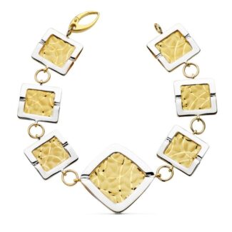 18K PULSERA BICOLOR LASER 19,5CM