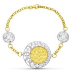 18K PULSERA ORO BICOLOR LASER