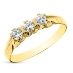 18K SORTIJA TRESILLO ORO AMARILLO CABALLERO CIRCONITA DE 2,5 MM