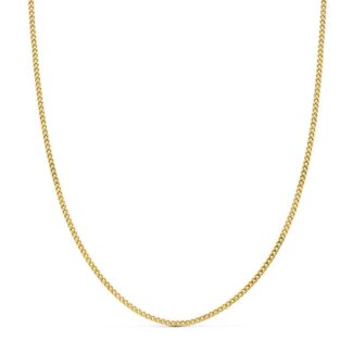 18K CADENA ORO AMARILLO BARBADA HUECA 60CM AMCHO 1,5 MM
