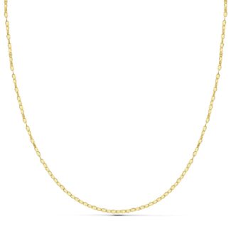 18K CADENA ORO AMARILLO MACIZA DIAMANTADA 40CM 1,5 MM