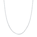 18K CADENA ORO BLANCO FORZADA MACIZA ANCHO: 1MM LARGO: 45CM