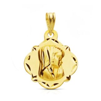 9K MEDALLA ORO AMARILLO VIRGEN NIÑA 19X16 MM