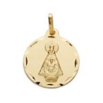 18K MEDALLA ORO AMARILLO VIRGEN DE TISCAR TALLADA 22 MM