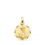 9K MEDALLA ORO AMARILLO VIRGEN DE LAS ANGUSTIAS TALLADA 16 MM