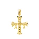 18K CRUZ ORO AMARILLO DE COVADONGA PEQUEÑA 24X19 MM