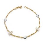 18K PULSERA BICOLOR NIÑOS 19CM