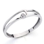 18K SORTIJA ORO BLANCO BRILLANTE, 0,013 QTS,