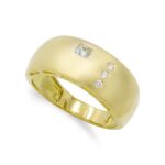 18K SORTIJA ORO AMARILLO AREANDA CON CIRCONITAS, ANCHO: 9 MM