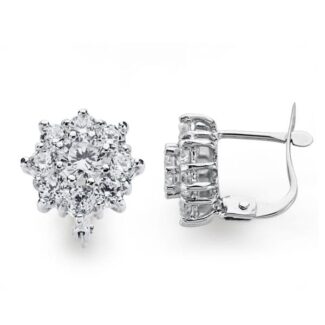 18K PENDIENTES ORO BLANCO CUAJO CATALAN 10X10 M