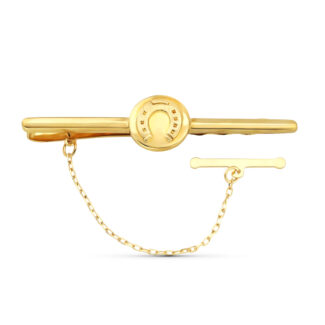 18K PISACORBATA CLIP DE CORBATA ORO AMARILLO HERRADURA