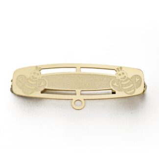 18K ALFILER BEBE ORO AMARILLO ABEJAS 28X8 MM