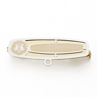 18K ALFILER ORO BICOLOR LEON, 27X11 MM