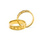 18K COLGANTE ORO AMARILLO ALIANZAS 10 MM DIAMETRO,