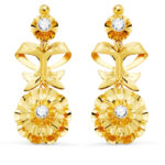 18K PENDIENTES ORO AMARILLO CUBANAS CON CIRCONITA 40X14 MM CIERRE CATALAN