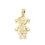 18K COLGANTE ORO AMARILLO NIÑA 20X11 MM