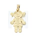 18K COLGANTE ORO AMARILLO NIÑA 20X11 MM